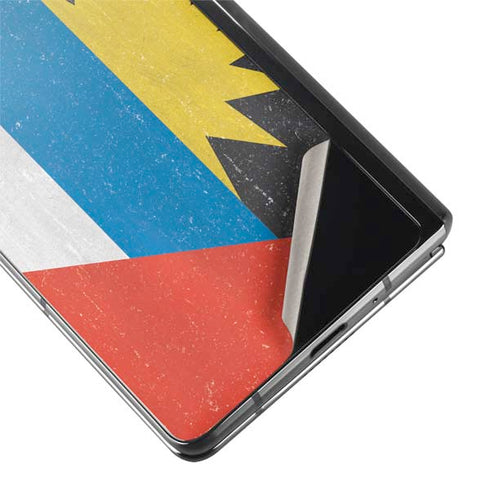 Antigua and Barbuda Flag Distressed Galaxy Z Fold2 5G Skin